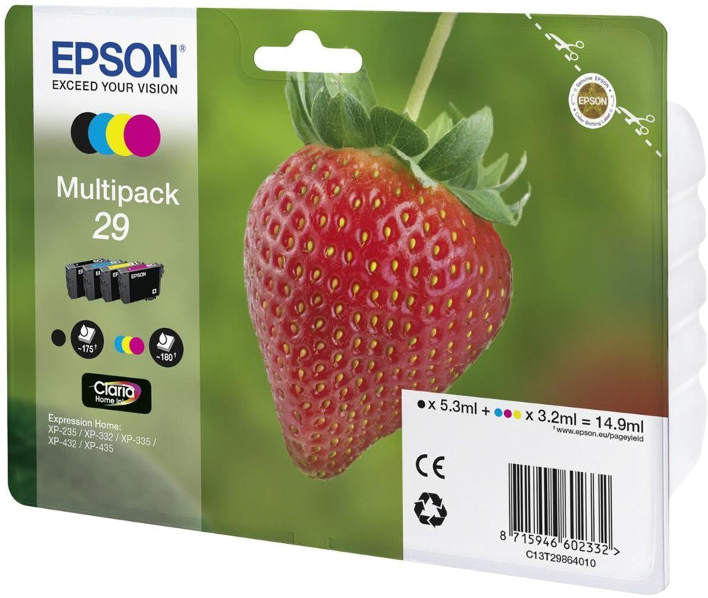 Tinteiro EPSON 29 Multipack 4 Cores - Expression Home XP -2xx | 3xx | 4xx