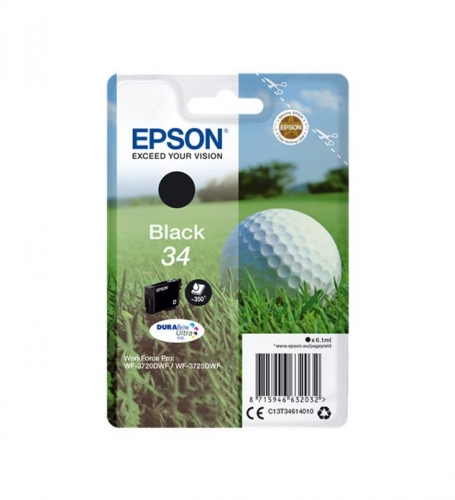 Tinteiro EPSON 34 Preto - WorkForce Pro WF-3720 | 3725