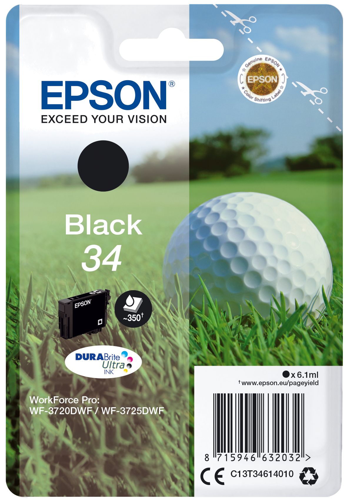 EPSON TINTEIRO PRETO 34 PRO WF-3725DWF | WF-3720DWF