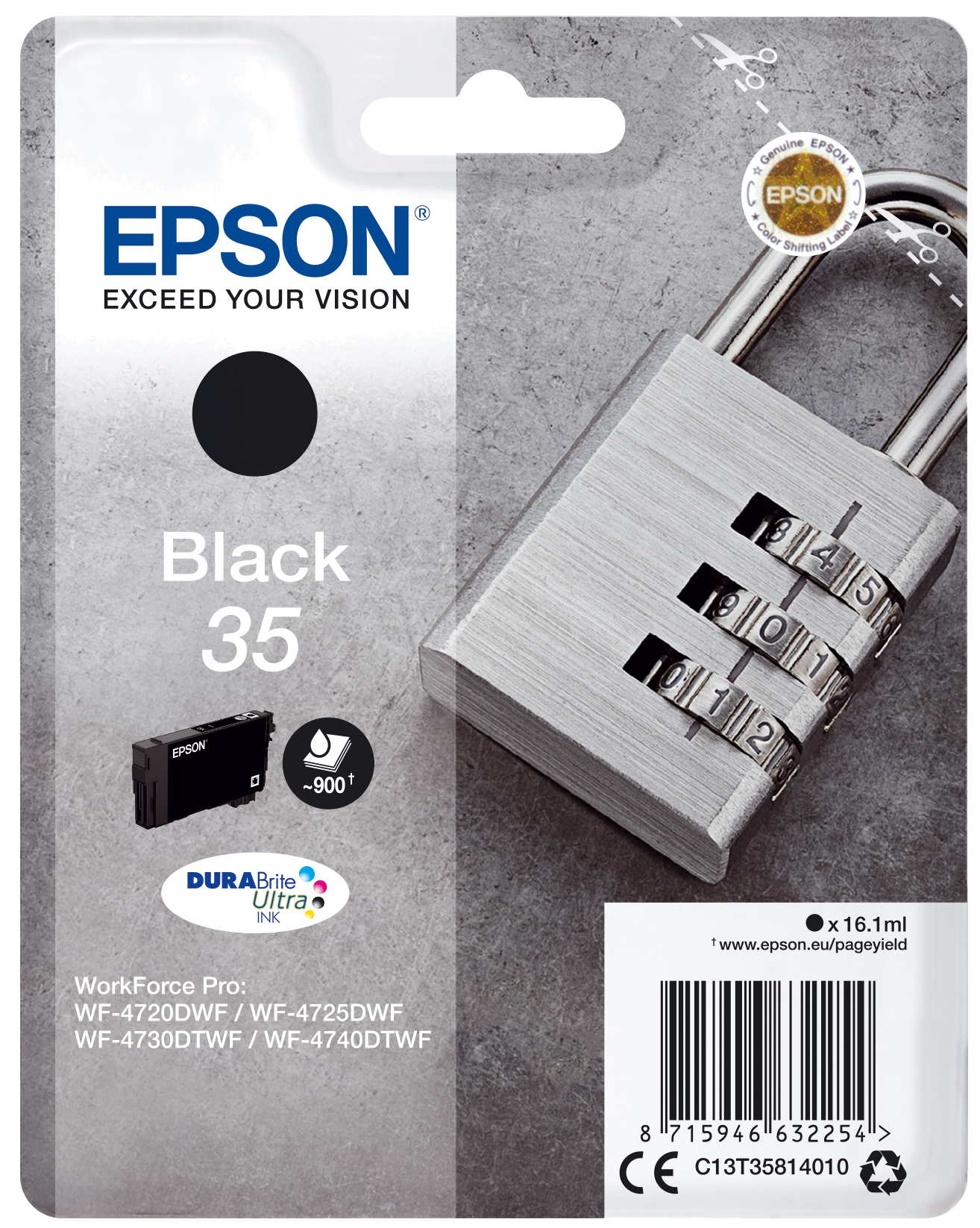 EPSON TINTEIRO PRETO 35 PRO WF-4710DTWF | WF-4725DWF | WF-4720DWF