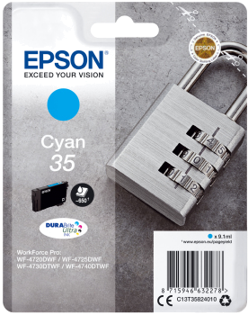 Tinteiro EPSON 35 Ciano - WorkForce Pro WF-4720 | 4725 | 4730 | 4740