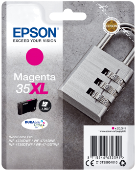 Tinteiro EPSON 35 Magenta XL - WorkForce Pro WF-4720 | 4725 | 4730 | 4740