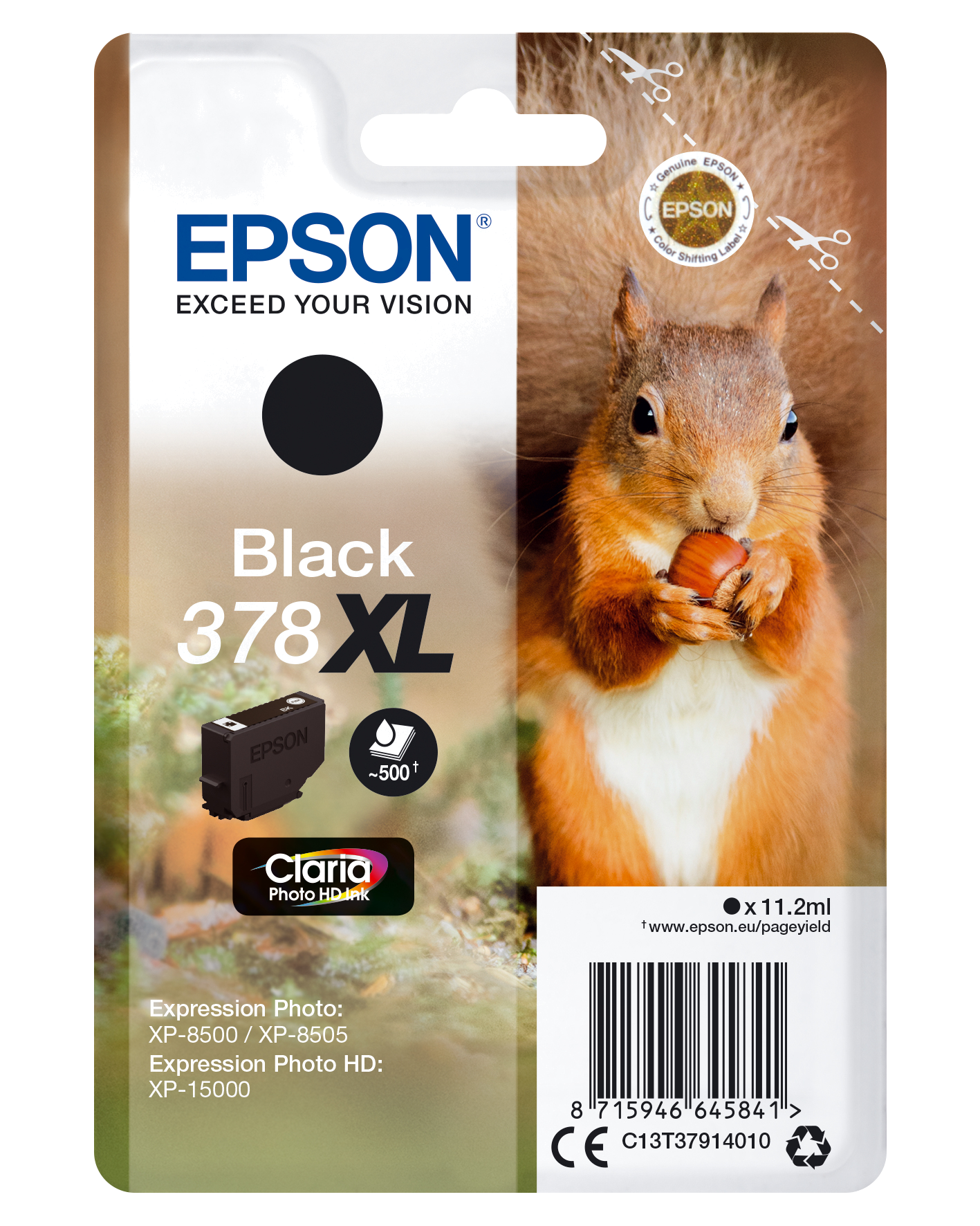 Tinteiro EPSON 378 Preto XL - Expression Photo XP-8500 | 8600 | 15000
