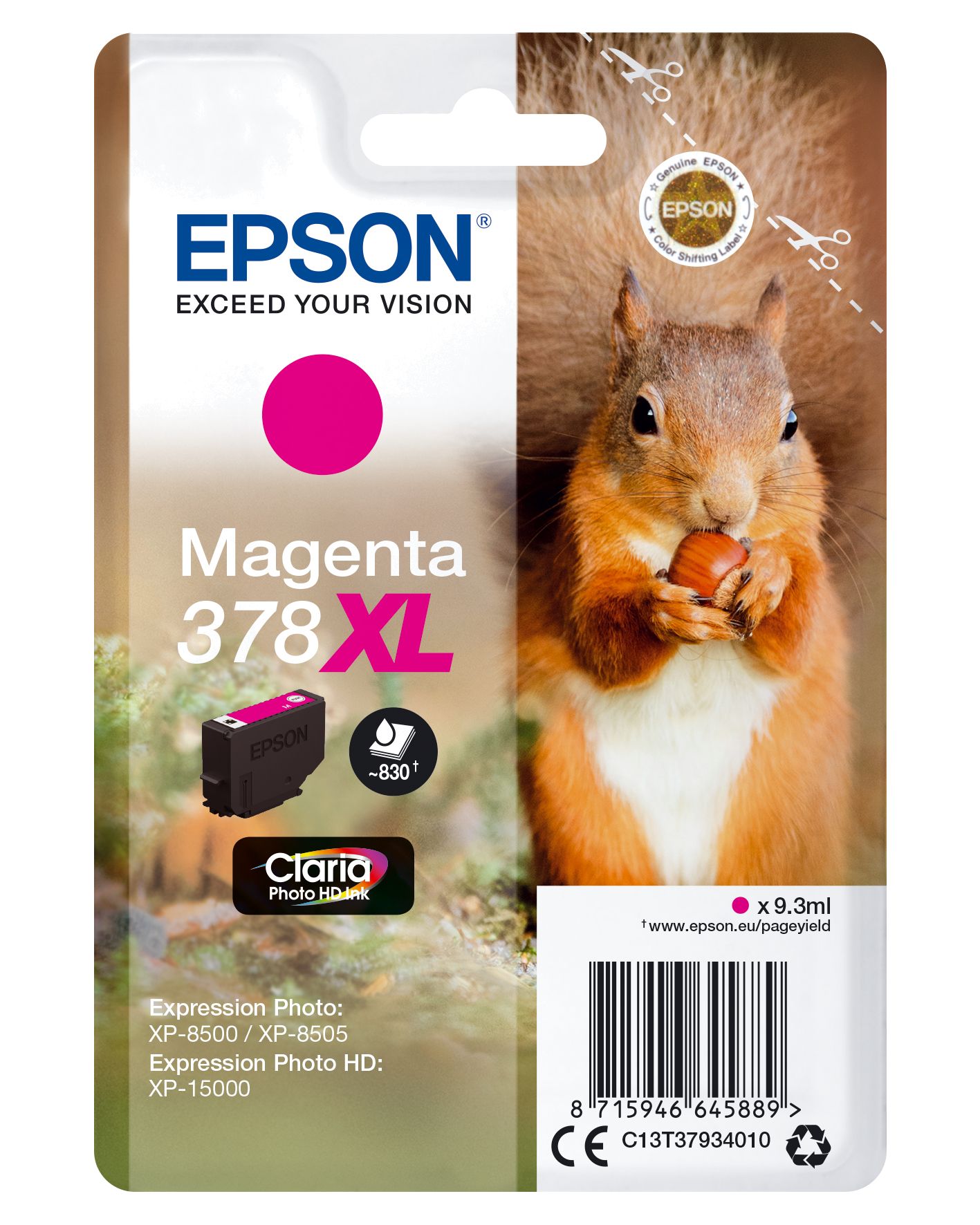 Tinteiro EPSON 378 Magenta XL - Expression Photo XP-8500 | 8600 | 15000