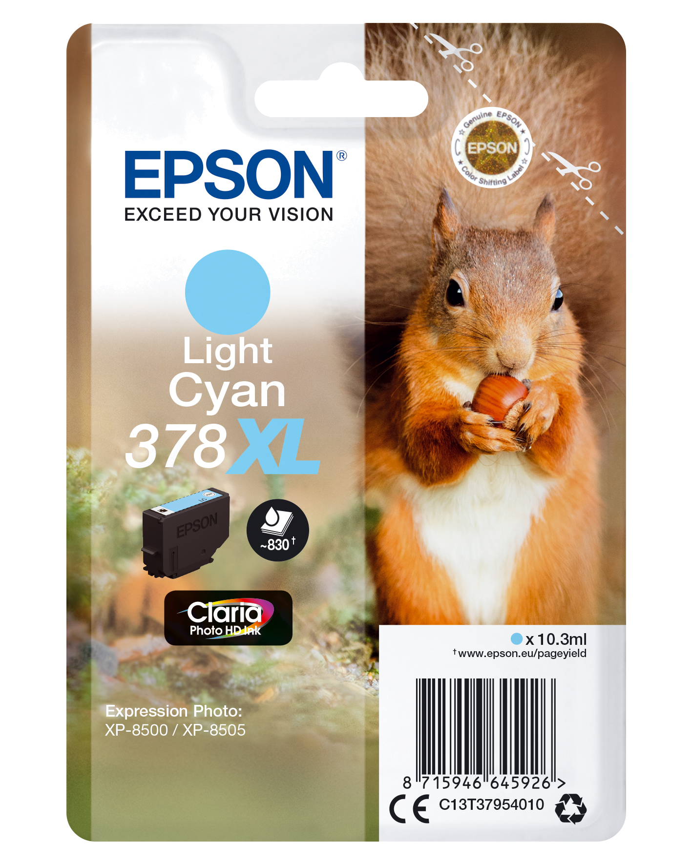 Tinteiro EPSON 378 Ciano Claro XL - Expression Photo XP-8500 | 8600 | 15000