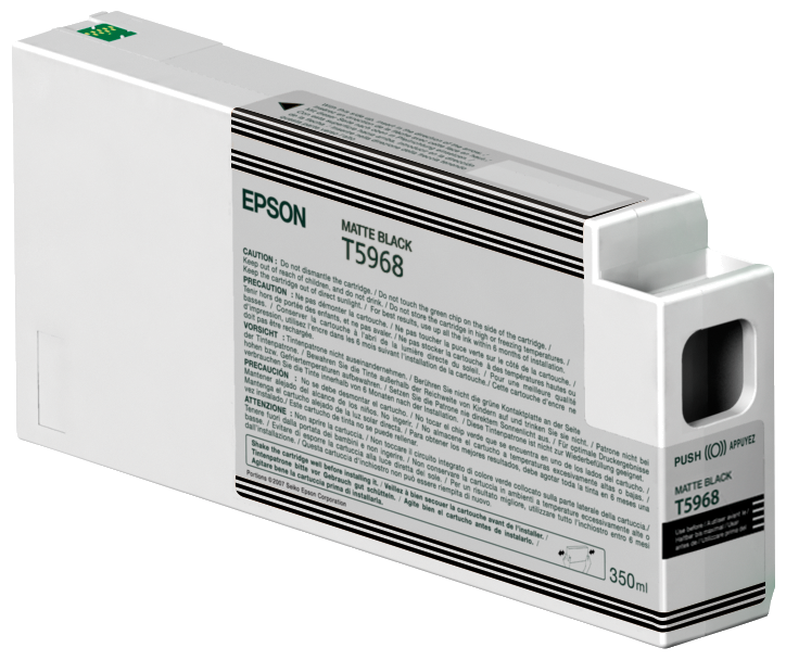 Tinteiro EPSON T5968 Preto Mate UltraChrome HDR 350ml - Stylus Pro 7700 | 7890 | 7900 | 9700 | 9890 | 9900