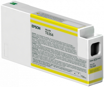 Tinteiro EPSON T6364 Amarelo UltraChrome HDR 700ml - Stylus Pro 7700 | 7900 | 9700 | 9900 | WT790