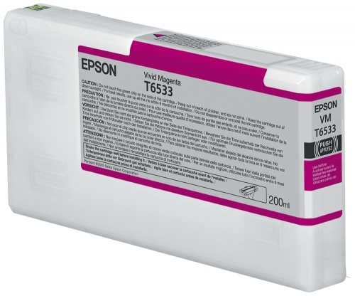 Tinteiro EPSON T6533 Magenta Vivo 200ml - Stylus Pro 4900 Serie