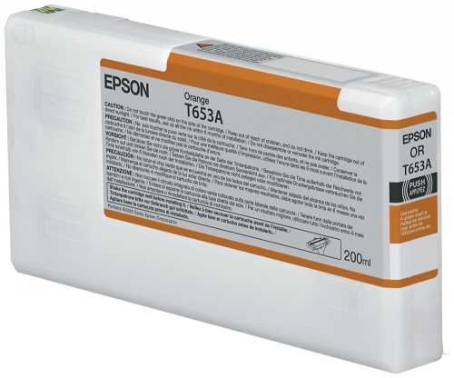 Tinteiro EPSON T653A Laranja 200ml - Stylus Pro 4900 Serie