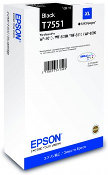 EPSON TINTEIRO PRETO XL T7551 WF-8590 | 8090 | 8010 | 8510