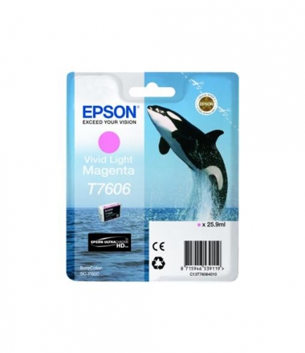 Tinteiro EPSON T7606 Magenta Claro Vivo - SureColor SC-P600