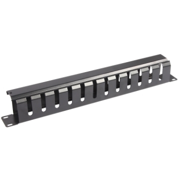 WP RACK CABO MANAGEMENT 1U METAL C/TAMPA BLACK RAL 9005