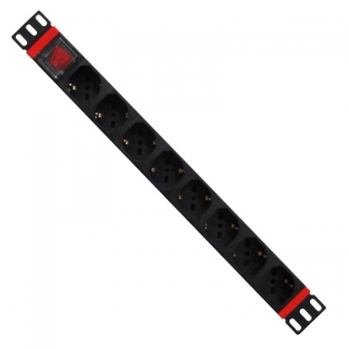 WP RACK REGUA TOMADAS 19"8X SCHUKO IEC320 C14 C | INTERRUPTOR