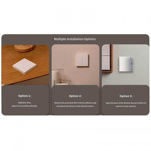 Aqara Wireless Remote Switch H1 Interruptor Duplo Zigbee 3.0