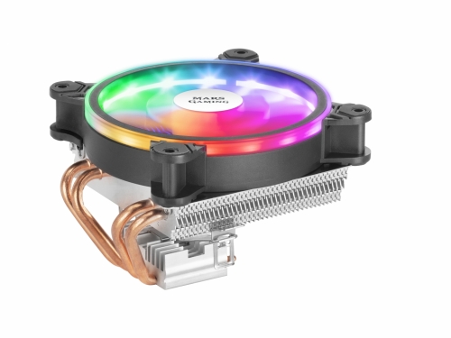 Cooler MARS GAMING MCPU220 CPU COOLER,ARGB 12CM PWM FAN,4X HEATPIPE,140W,BLACK