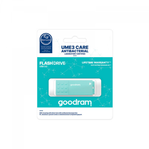 PENDRIVE 32GB USB3.0 GOODRAM UME3 CARE TURQUESA