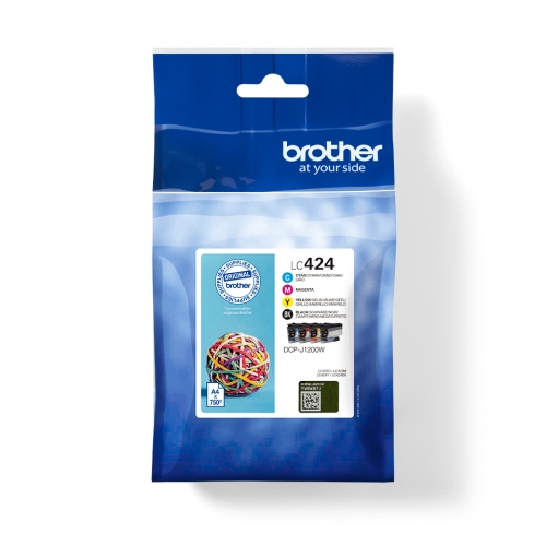 BROTHER TINTEIRO PACK 4 CORES LC-424