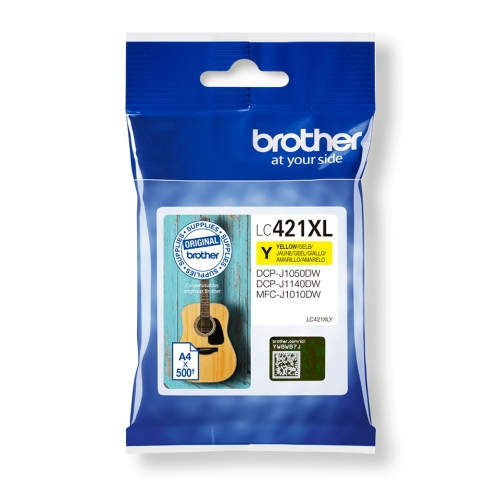 Tinteiro BROTHER LC421XLY Amarelo - DCPJ1050DW | MFCJ1010DW