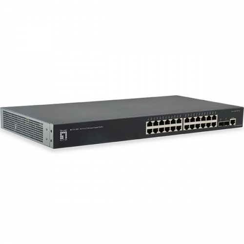 LEVELONE SWITCH 26 PORTAS L2 MANAGED GIGABIT 2 X 10GBE SFP+#PROMO