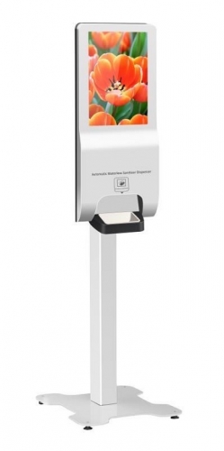 Quiosque Publicidade ZONERCICH Oferta de Software Digital Signage 21.5"c | Dispensador Alcool Gel