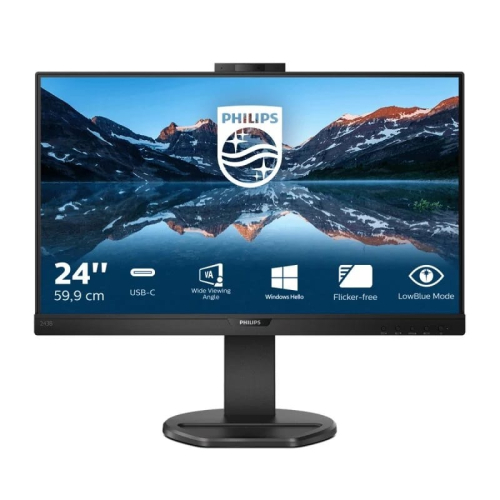 MONITOR PHILIPS IPS 24"(23.8) HDMI USB-C DOCKING COLUNAS WEBCAM HAS PIVOT 243B9H