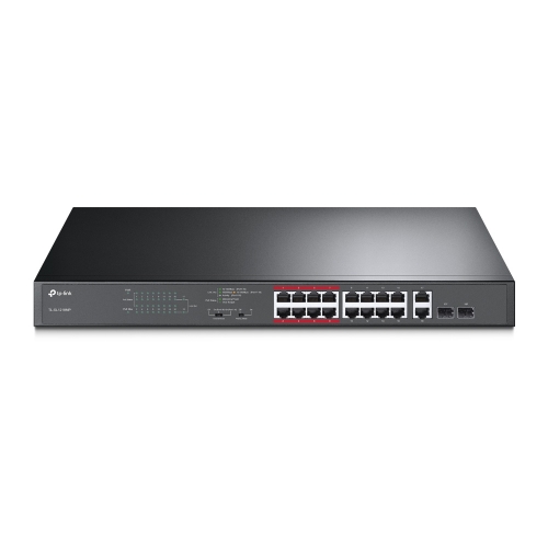 TP-LINK 16-PORT 10 | 100MBPS POE+ SWITCH,2 GIGABIT RJ45 PORTS,2 COMBO SFP SLOT