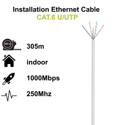 Ewent Bobine cabo rede Cat. 6 U-UTP,LSZH,305mt