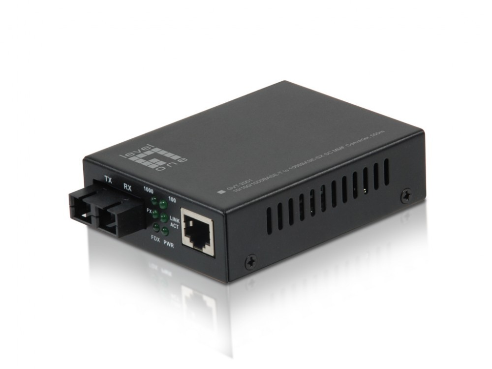 LEVELONE MEDIA CONVERTER RJ45 10/100/1000BASE-T - 1000BASE-SX MM 550MT