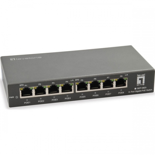 LEVELONE SWITCH 8 PORTAS GIGABIT POE SWITCH,802.3AT | AF POE,120W#PROMO