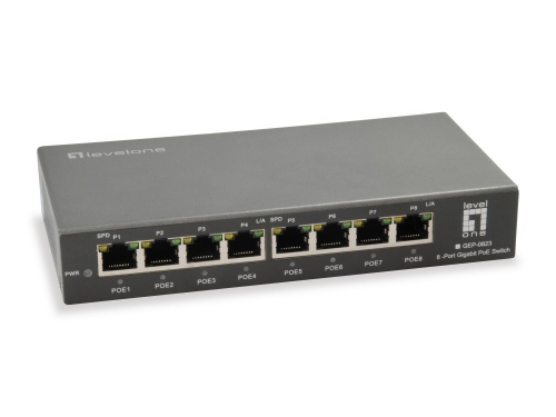 LEVELONE SWITCH 8 PORTAS GIGABIT POE SWITCH,802.3AT | AF POE,120W#PROMO