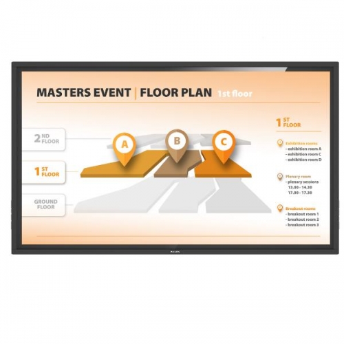 PHILIPS MONITOR PROFISSIONAL 43"UHD 4K 400CD MULTI TOUCH 20 POINTS 43BDL3452T