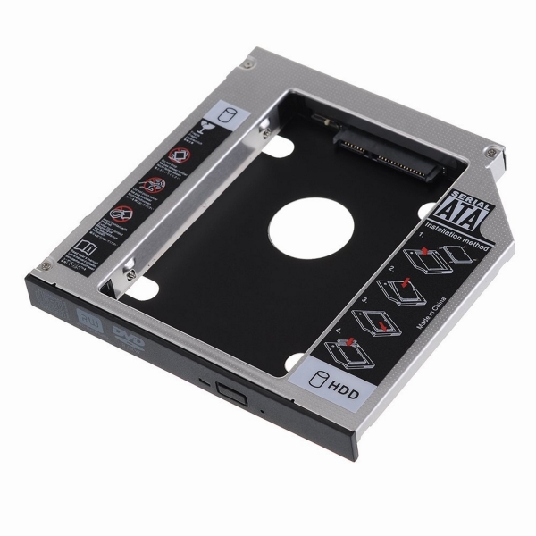 Adaptador EWENT HDD-SSD SATA para Unidade óptica de 12,7 mm