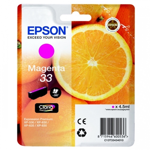EPSON TINTEIRO MAGENTA 33 CLARIA PREMIUM XP-530 | 630 | 635 | 830