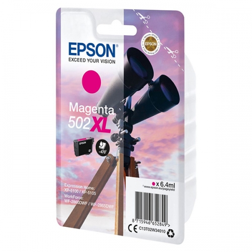 EPSON TINTEIRO MAGENTA 502XL XP5100 | 105 WF-2860DWF | 865DWF C | ALARME
