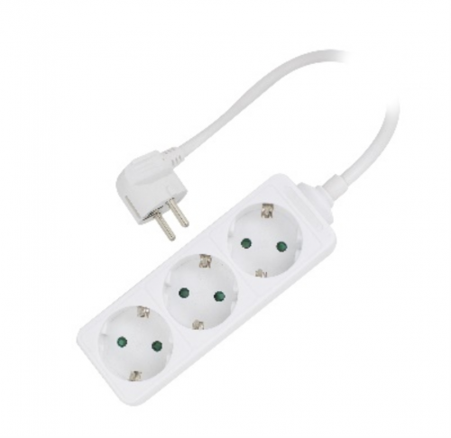EWENT REGUA TOMADAS 3 SOCKETS(SHUKO) 16A SHUKO PLUG WHITE