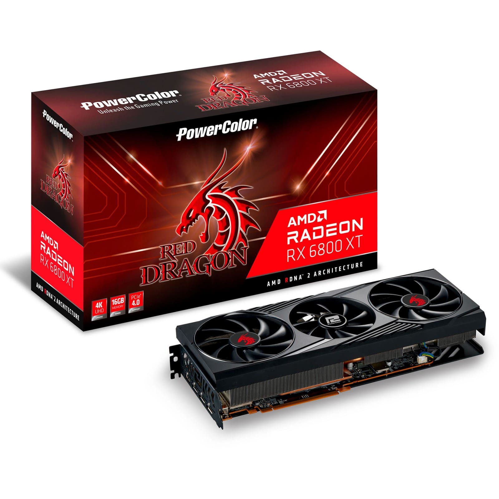 Placa Gráfica POWERCOLOR RX 6800XT 16GB GDDR6 RED DRAGON