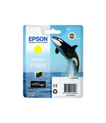 Tinteiro EPSON T7604 Amarelo - SC-P600