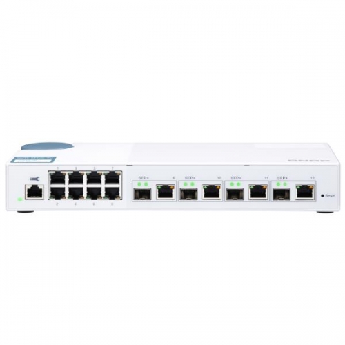 QNAP SWITCH 10GBE MANAGED W/ 4PORT 10GBE SFP+/RJ45 COMBO AND 8PORT 1GBPS