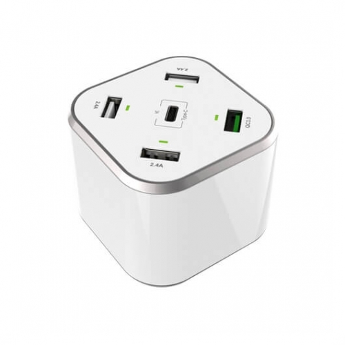 CARREGADOR USB CASA AISENS 48W BRANCO
