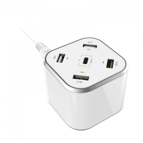 CARREGADOR USB CASA AISENS 48W BRANCO