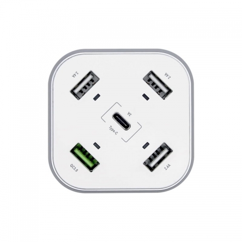 CARREGADOR USB CASA AISENS 48W BRANCO