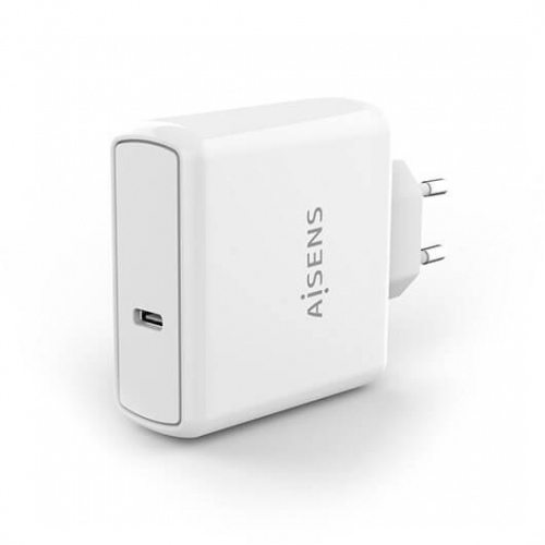 CARREGADOR USB-C PD3.0 + USB-C QC3.0 AISENS BRANCO