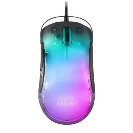 MARS GAMING MMGLOW MOUSE,12800DPI,CHROMA-GLOW MIRROR,75G,FEATHER CABLE,BLACK