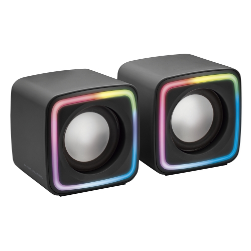 MARSGAMING MSCUBE PREMIUM CUBE SPEAKERS,8W DSP,ARGB FLOW,USB POWER,BLACK