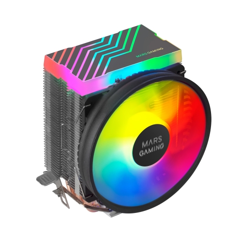 MARS GAMING MCPU33 CPU COOLER,DUAL FRGB,SILENT PWM FAN,3X HEATPIPE,140W