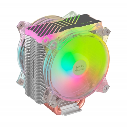MARS GAMING MCPU66 CPU COOLER,DUAL ARGB,DUAL 12CM PWM FAN,6X HEATPIPE,220W