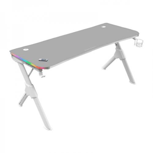 MARS GAMING MGD140 RGB GAMING DESK,140CM,RGB CHROMA,MOUSEPAD,HOLDERS,WHITE