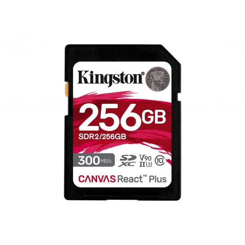 KINGSTON SDCARD 256GB CANVAS REACT PLUS SDXC UHS-II 300R/260W U3 V90