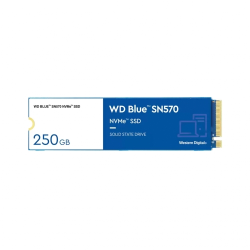 SSD M.2 PCIe NVMe WD 250GB Blue SN570-3300R/1200W-190K/210K IOPs