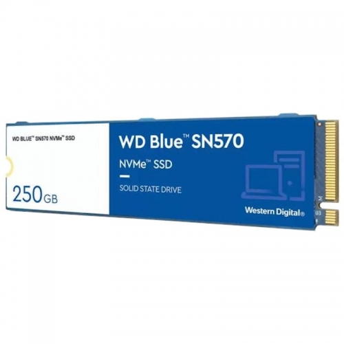 SSD M.2 PCIe NVMe WD 250GB Blue SN570-3300R/1200W-190K/210K IOPs